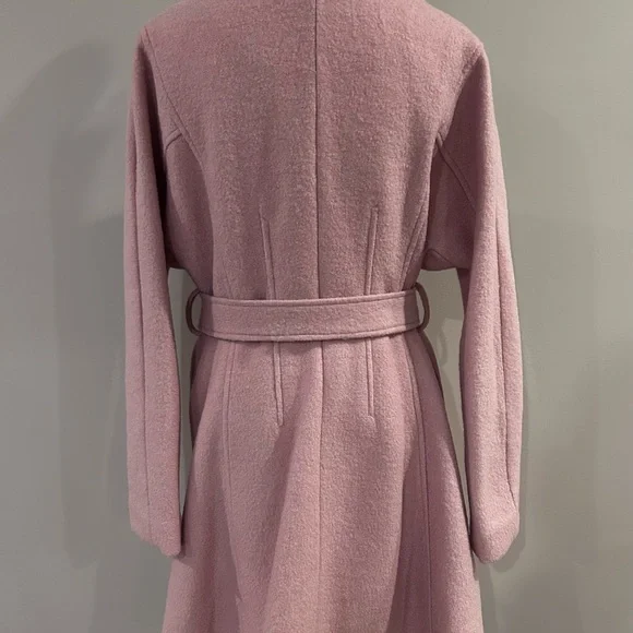 Guess Double Breasted Wool Blend Belted Pea Coat - Picture 5 of 15